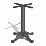Base pedestal bistro "Jumbo" 4 puntas