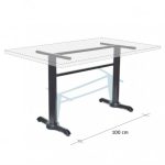 Base pedestal doble poste para mesa de...