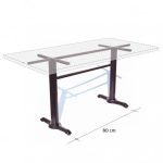 Base pedestal doble poste para mesa de...