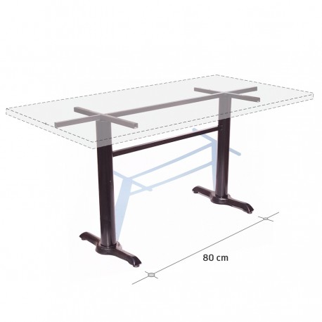 Base pedestal doble poste para mesa de...