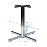 Base Shine pedestal de cruz cromo