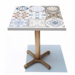 Cubierta 60x60 con ceramica tipo talavera