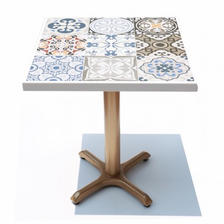 Cubierta 60x60 con ceramica tipo talavera