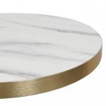 Cubierta 70 cm diametro de Corian Carrara...