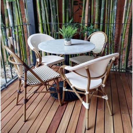 Cubierta 70 cm diametro Marmol Blanco