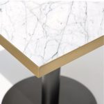 Cubierta 80x80 cm melamina marmol canto laton