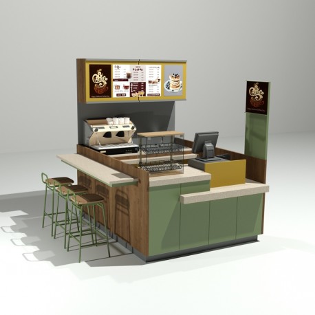 Isla de cafe Mini para plaza comercial