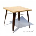 Mesa Mino 90x90 cm con cubierta triplay