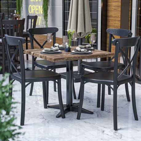 Paquete 4 sillas Crossback con mesa de...