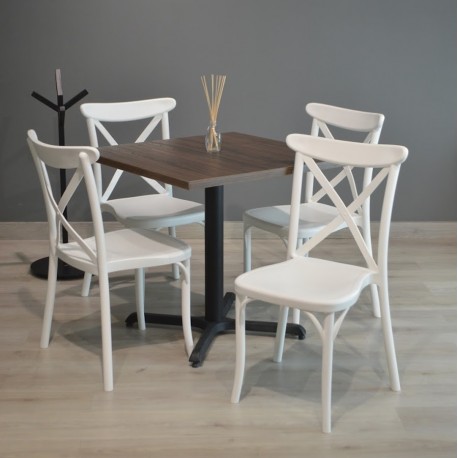 Paquete Crossback de 4 sillas y Mesa Melamina