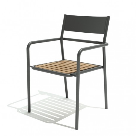 Silla Gusto para exterior apilable