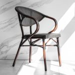 Silla noir estilo Bistro de Aluminio con...