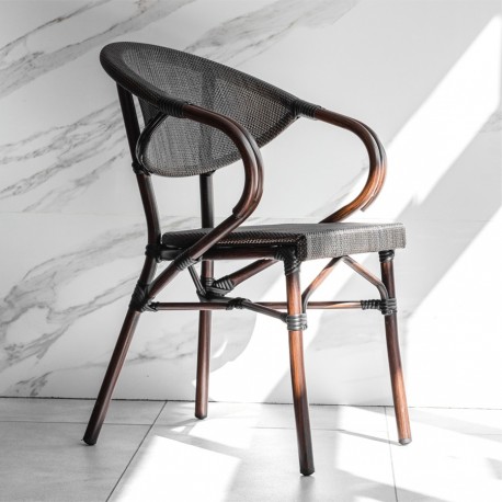 Silla noir estilo Bistro de Aluminio con...