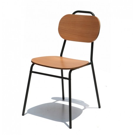 Silla Rutilia de metal/madera